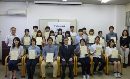 平成２６年度　農学部学業奨励賞等授与式を実施しました